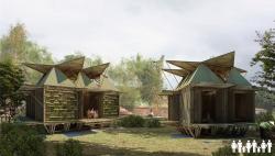 Увеличение прочности здания с помощью облицовки фасада бамбуком